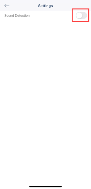 How do I set up sound detection using the mydlink app