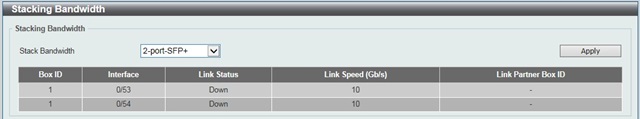 DGS-3130 stacking bandwidth